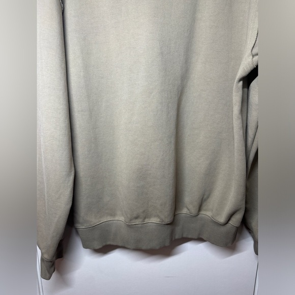 ADER ERROR Tape Logo Spellout Beige Green Pullover Sweatshirt Size A1 US Size S - Picture 15 of 15
